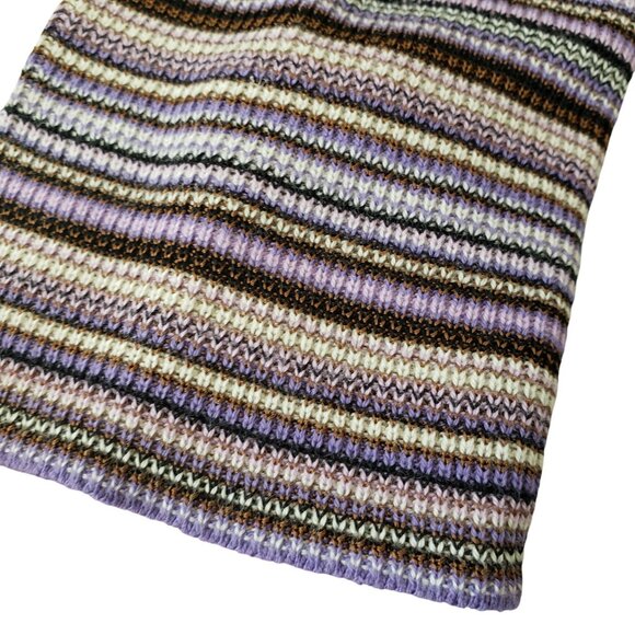 NEW Ninety-Percent Long Line Cardigan Purple Stripe Duster Cotton Sustainable - Picture 11 of 14